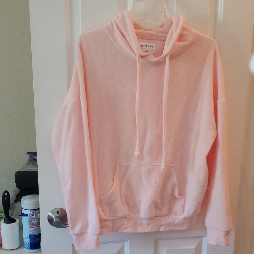 Soft Serve Clothing Light Pink Hoodie Sweater